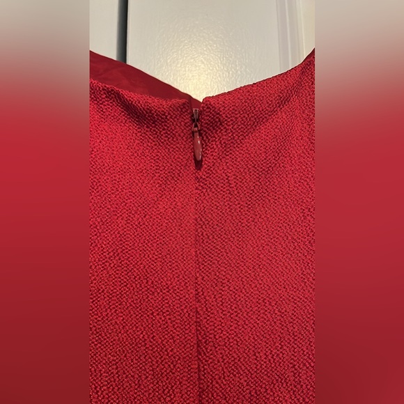 NWT Aiden Mattox hammered satin high low dress size 6 color wine - Picture 5 of 7